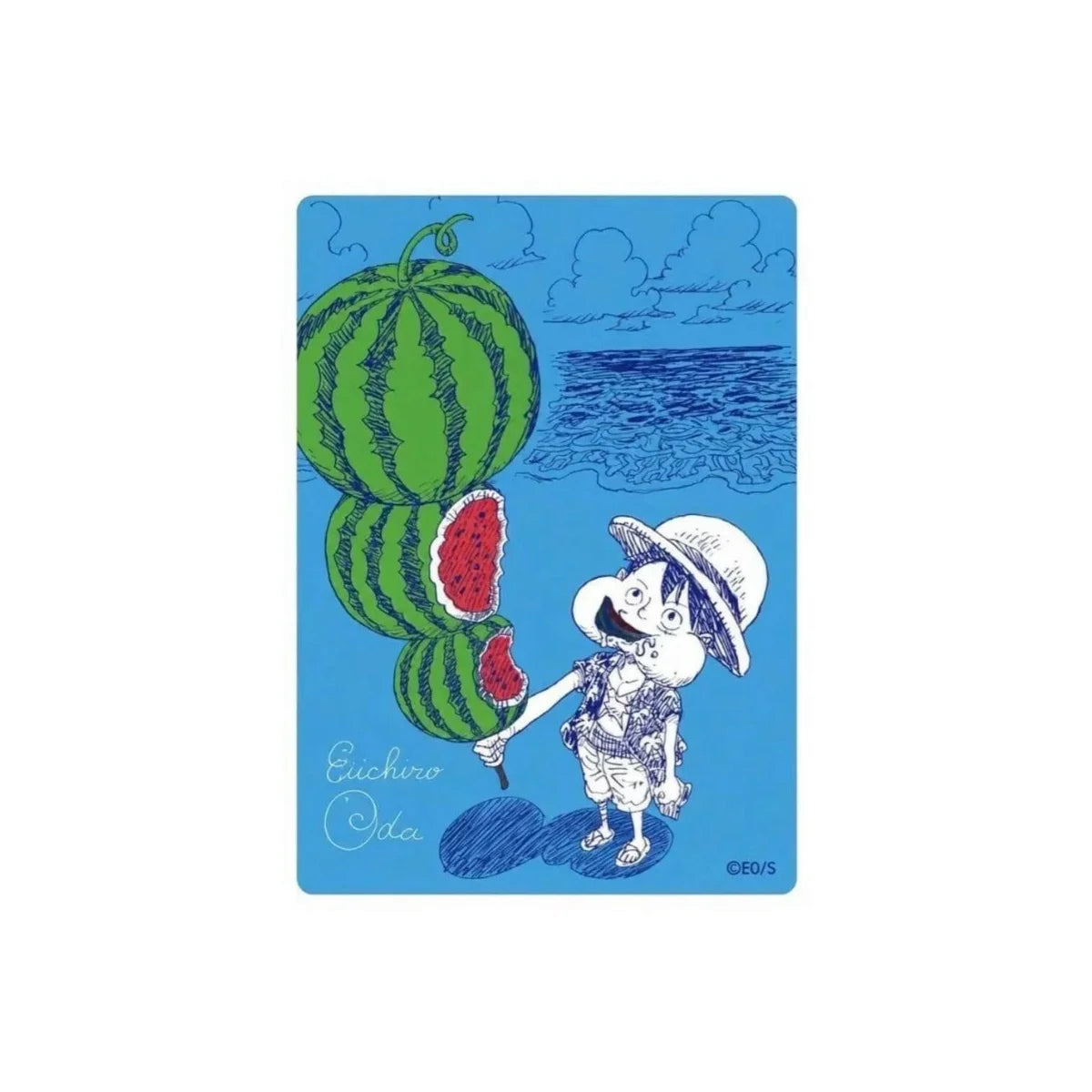 One Piece Watermelon Luffy – Shueisha Natsucomi 2026 Metallic Promo Karte